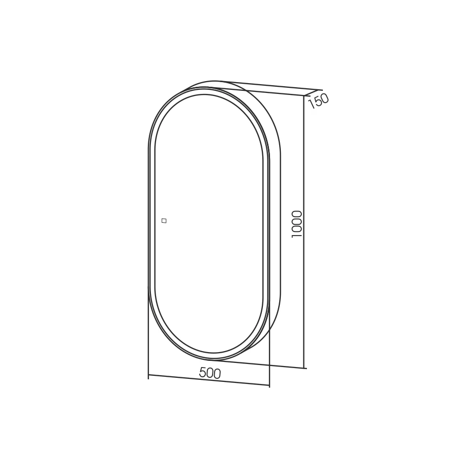 Зеркало-шкаф Silver Mirrors Soho LED-00002515 50х100 см