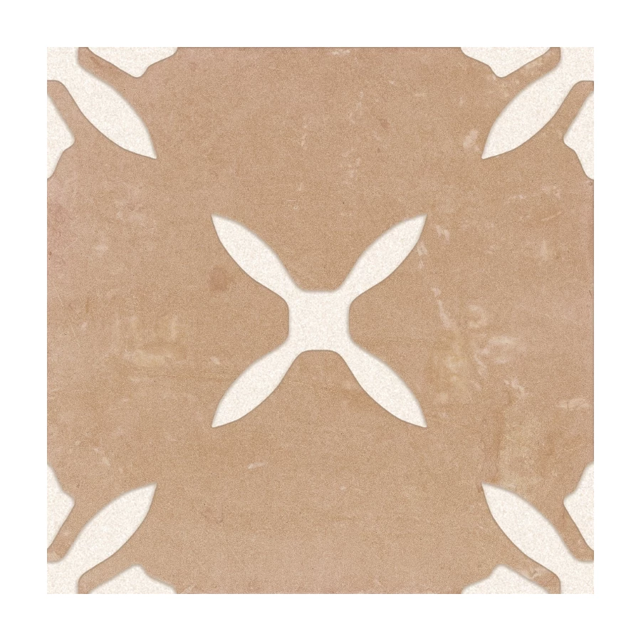 Керамогранит Harmony Peronda Pangea Clay Flower LT матовый бежевый 3386040802 22,3х22,3 см