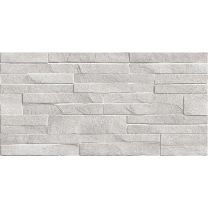 Плитка настенная Alma Ceramica Discover рельефная глянцевая серая TWU2550DCV14 50х24,9 см