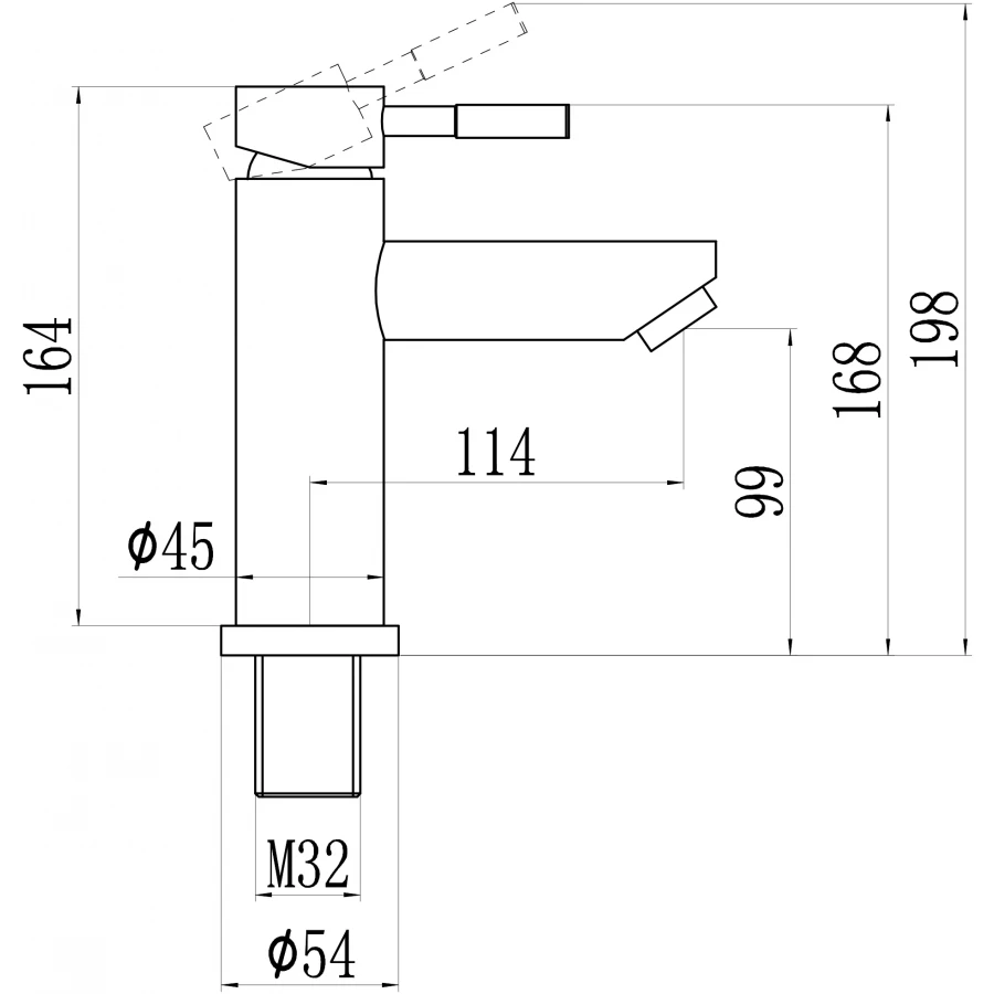 Смеситель для умывальника из нержавеющей стали Savol S-SUS1002 сатин