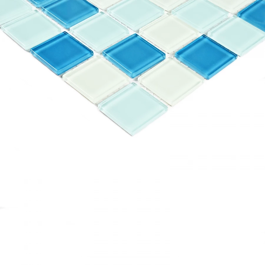 Мозаика Bonaparte Стеклянная мозаика Sky 25х25 глянцевая голубая 30х30 см