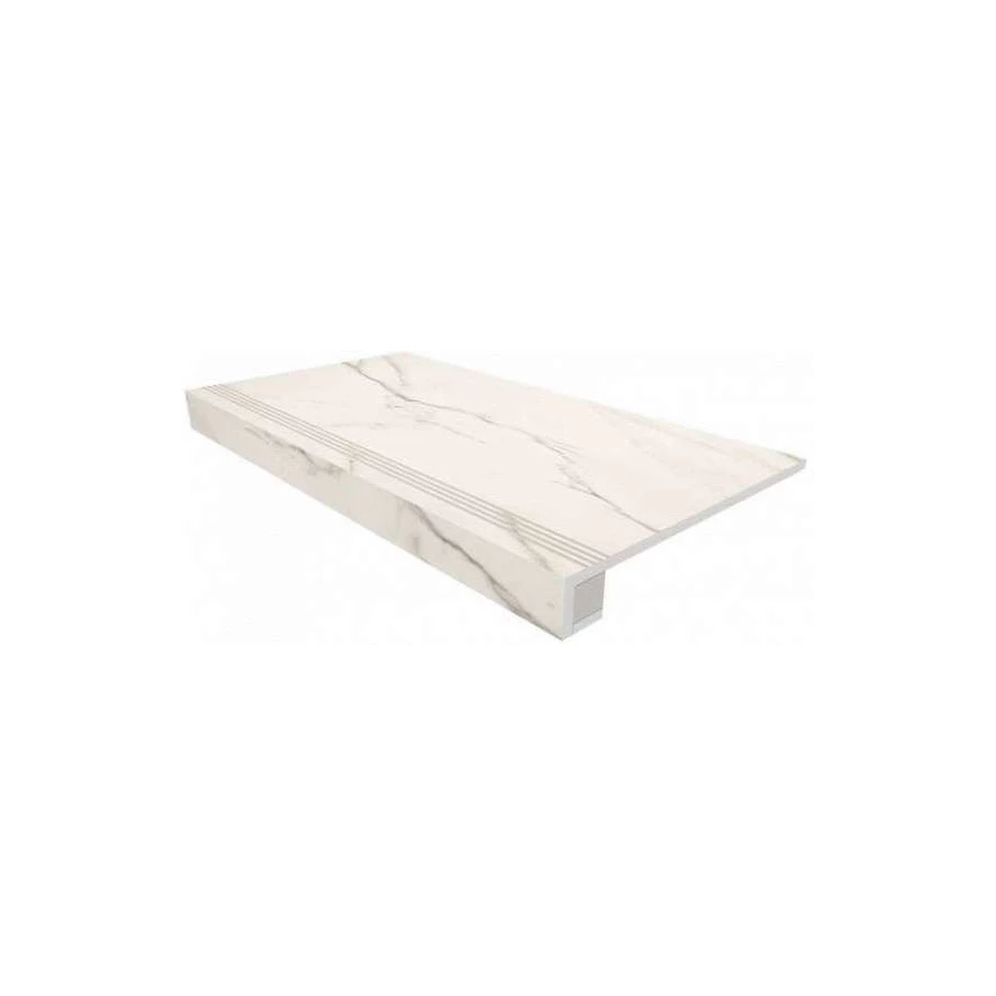 Комплект Estima Ideal Ступень ID01 33x120 неполированная прямоугольная бортик с насечками Подступенок 14,5x120 36879