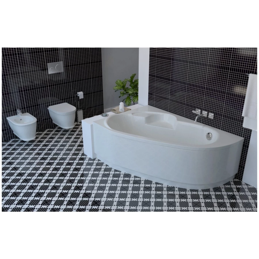 Акриловая ванна Lavinia Boho Bell Pro S1-3702160L левая (комплект 2 в 1) 160x105 см