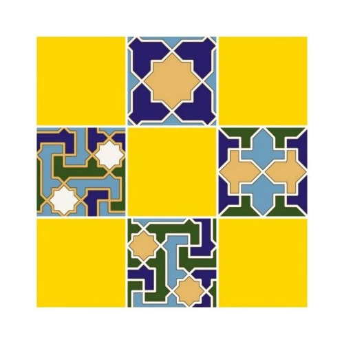 Мозаика Шахтинская плитка Багдад желтый верх 02 30х30 см