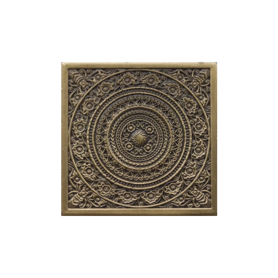 Вставка Moneli Decor Металлические вставки Rosal Satined brass бронза сатинированная MNL000007 6х6 см