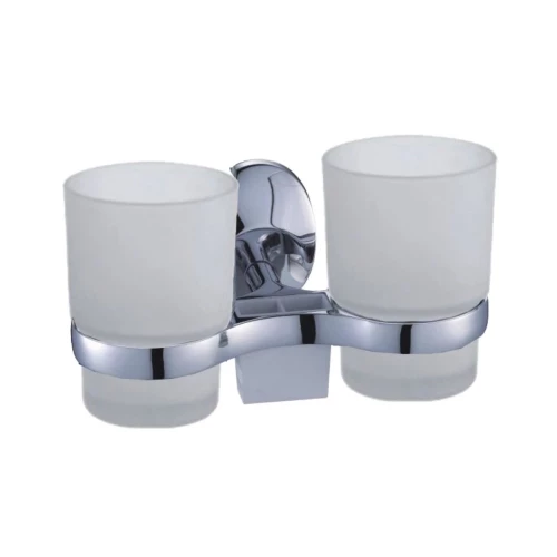 Стакан для ванной комнаты Haiba двойной хром HB1608