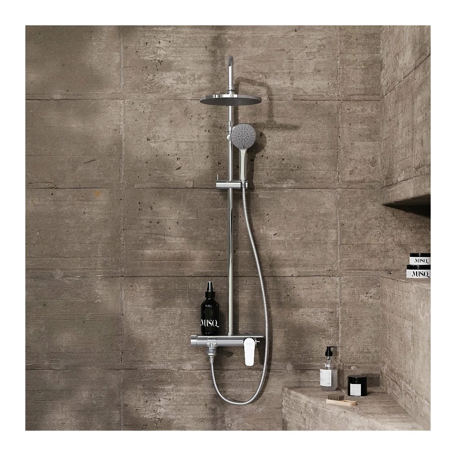 Душевая система Damixa Jupiter с ванно душевым смесителем полкой 977730000