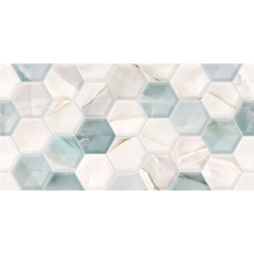 Плитка облицовочная Alma Ceramica Maritime рельефная матовая бирюзовая TWU2550MRM16 50х24,9 см