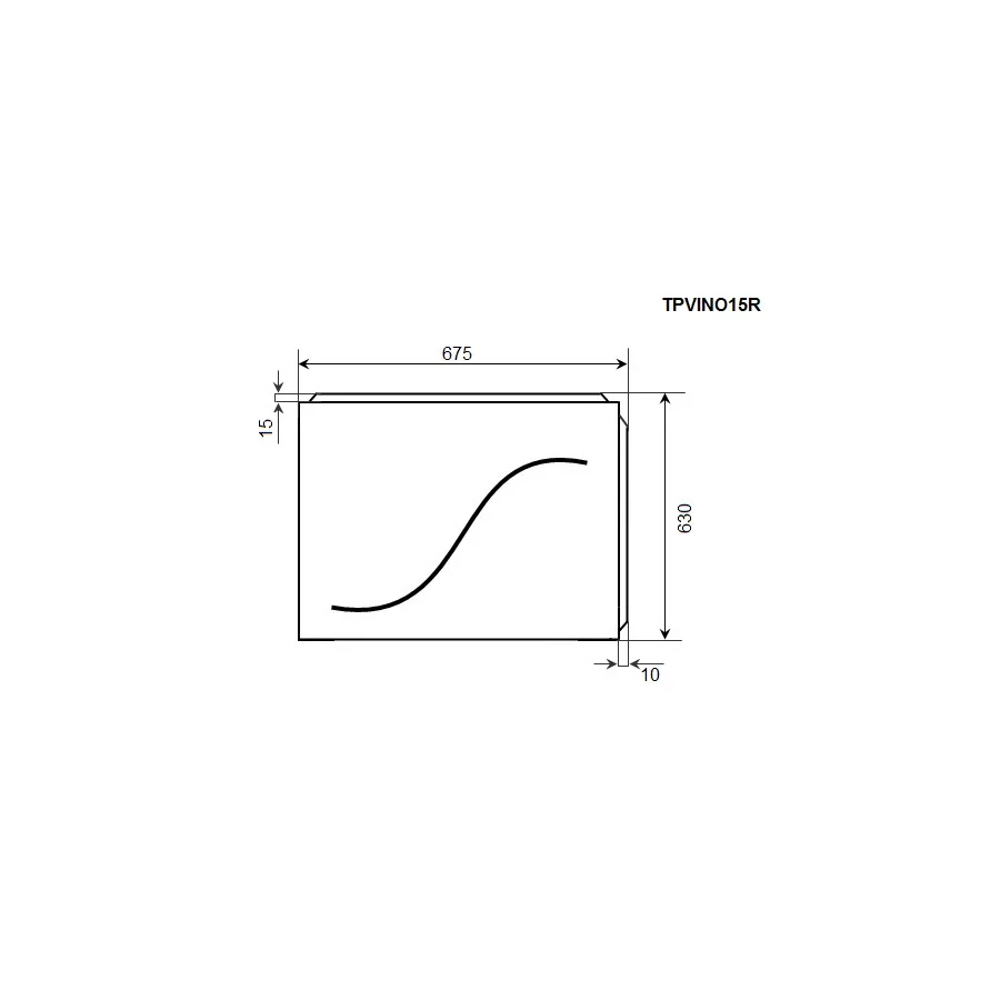 Торцевая панель Timo TPVINO15R 67.5x63 см