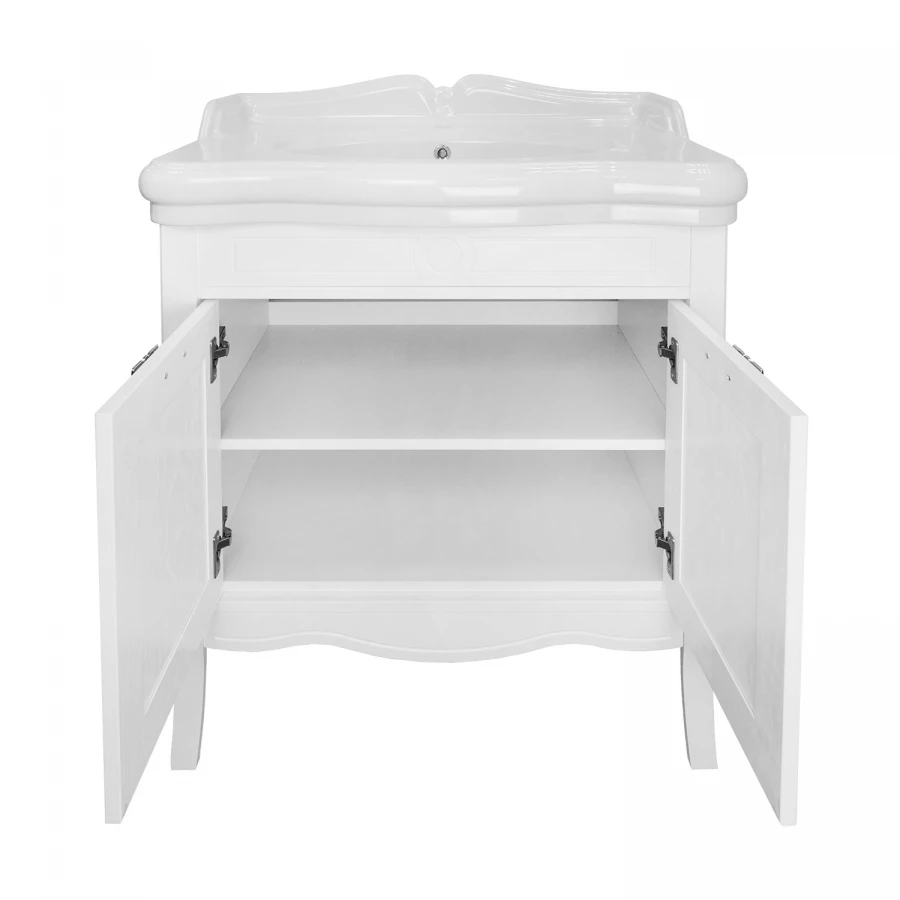 Комплект тумба Azario Carolina 90/2 с раковиной Victorian 90 kale патина белая CS00088516 90х87х50