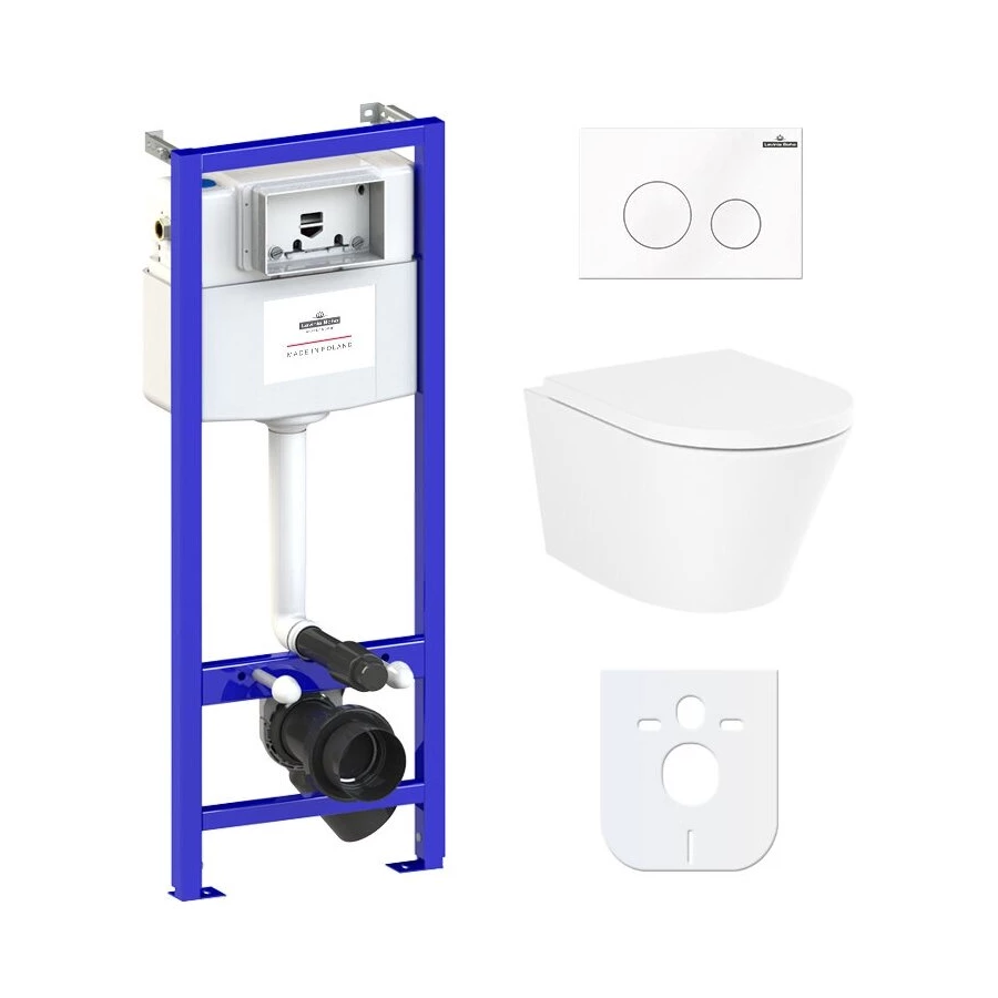 Унитаз Lavinia Boho Relfix Biore Rimless 77040101 (комплект 6 в 1)