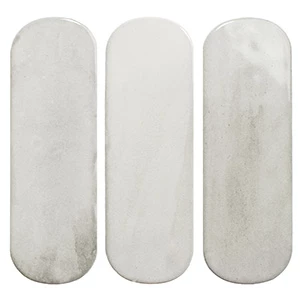 Плитка настенная DNA Calema Oval Cloud Gloss глянцевая светло-серая 16х5,2 см