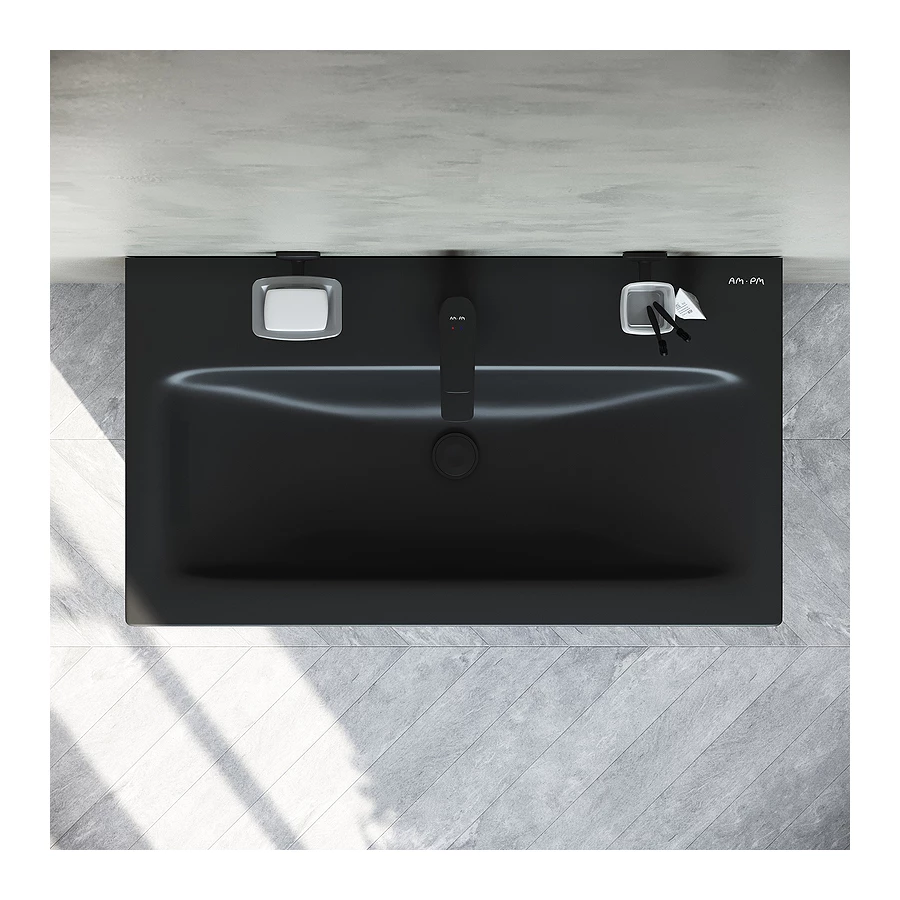 База под раковину Am Pm Gem подвесная черный матовый M90FHX07522BM 75 см