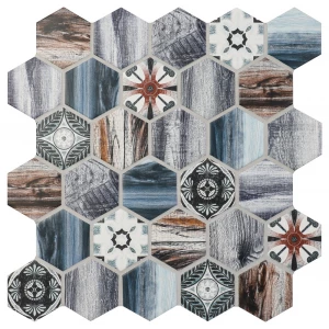 Мозаика Bonaparte Керамогранитная мозаика Mumbai 59х51 матовая многоцветная 28,1х27,1 см