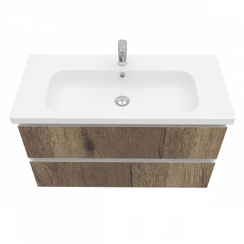 Тумба подвесная Laparet Electra 100 под умывальник Creavit Ideal 100 дуб Рока LE-WCAB-100-222