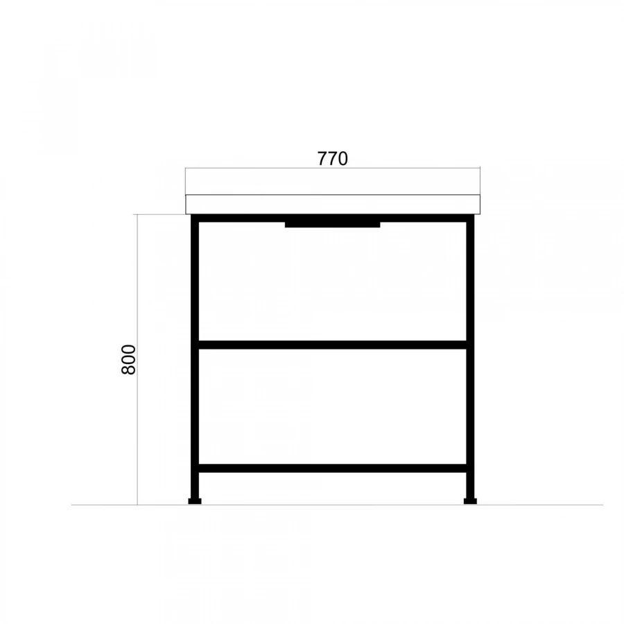 Тумба под раковину MixLine Фостер 80 Бруклин-80 белый 543949