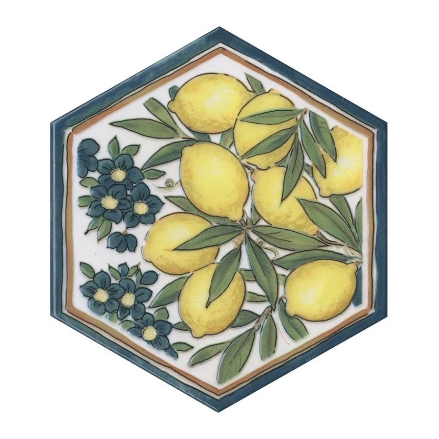 Плитка настенная Kerama Marazzi Флорентина 3 Декор глянцевый зеленый VT\A540\24035 23,1х20 см