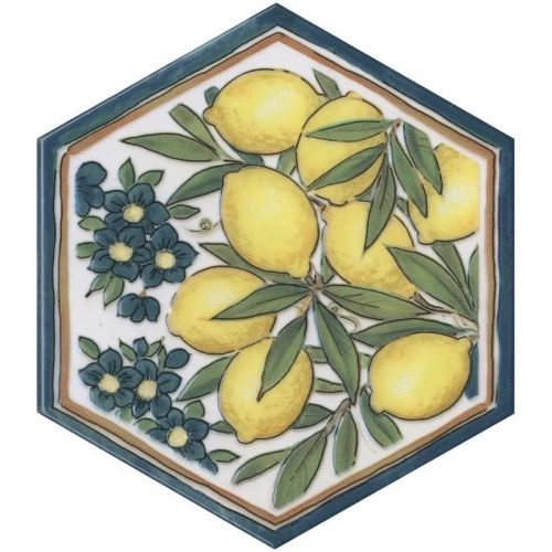 Плитка настенная Kerama Marazzi Флорентина 3 Декор глянцевый зеленый VT\A540\24035 23,1х20 см