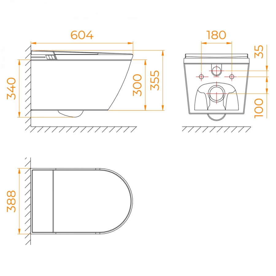 Унитаз умный подвесной RGW SW-70 63420270-01