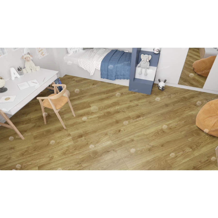 Ламинат Alpine Floor by Classen Aqua Life XL синхронное тиснение Дуб Каддо LF104-07 33 класс 8 мм 2.15 кв.м 128.5х28 см