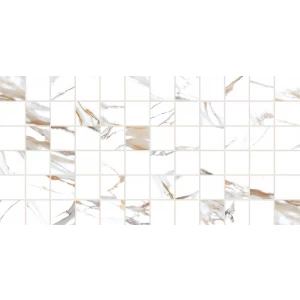 Плитка настенная ALMA Ceramica Дакота / Dakota рельефная глянцевая белая 8 мм TWU09DKT014 50х24,5 см