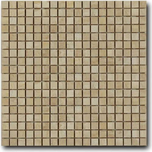 Мозаика из натурального камня Art&Natura Marble Mosaic Travertino Classico 15x15 сетка бежевая mm-travclass 30,5x30,5 см