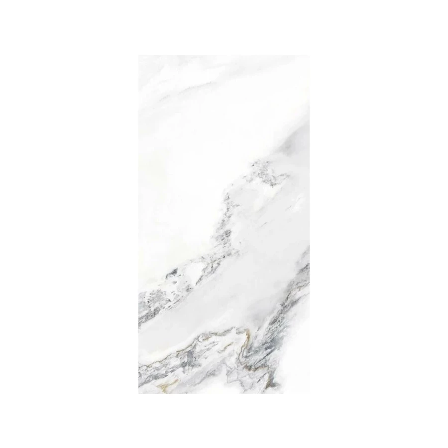 Керамогранит Planet Ceramics UKDD 41 глянцевый с золотом серо-белый 120х60 см