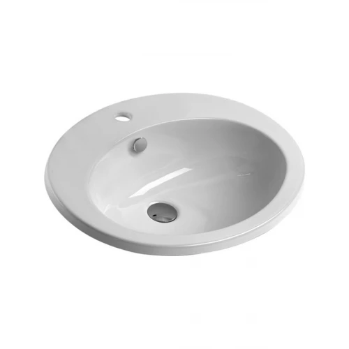 Раковина встраиваемая GSI ceramica с переливом цвет белый Maliseon111 city 57х47 см