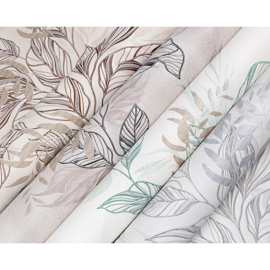 Обои виниловые Palitra Home Ficus HomeColor серые HC11052-14 0,53х10,05 м