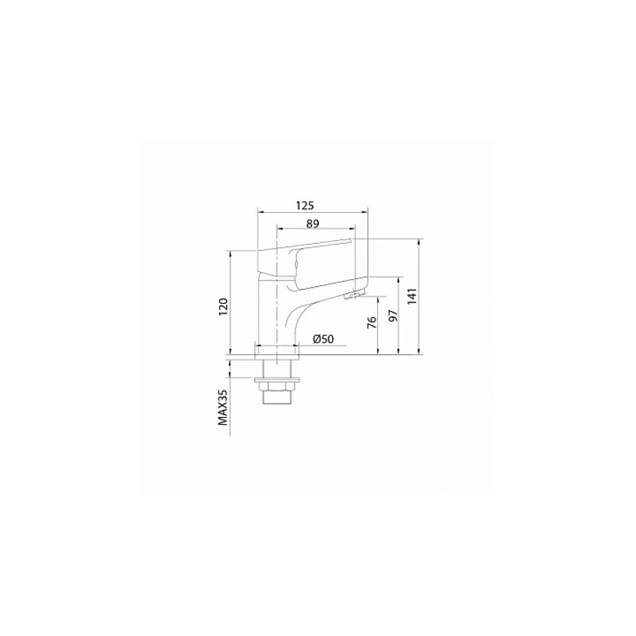 Смеситель для умывальника Milardo Helic HELSB00M01 хром