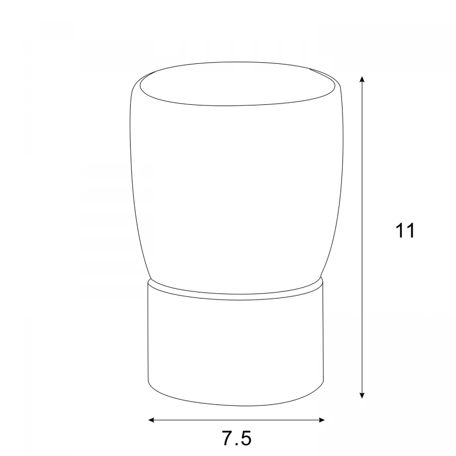 Стакан настольный Azario настольный керамический хром AZ-126CH