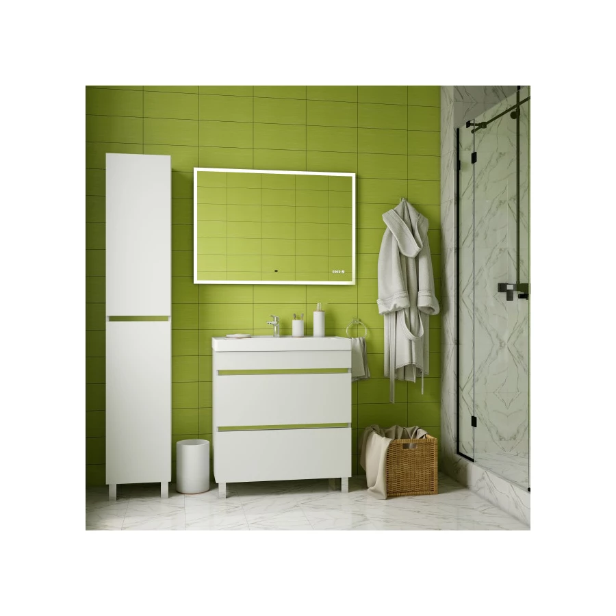 Зеркало Briz Elen подсветка часы подогрев 227 01-42100-00 00 100 см