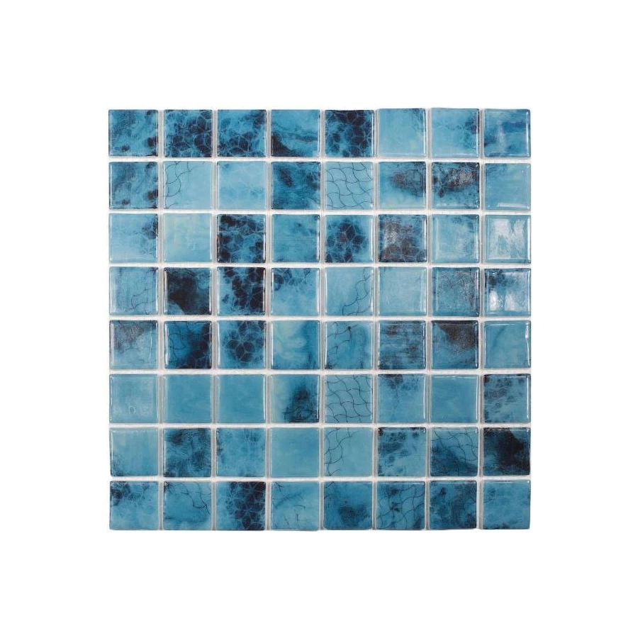 Стеклянная мозаика Vidrepur 5605 Olympic голубой 38x38 см