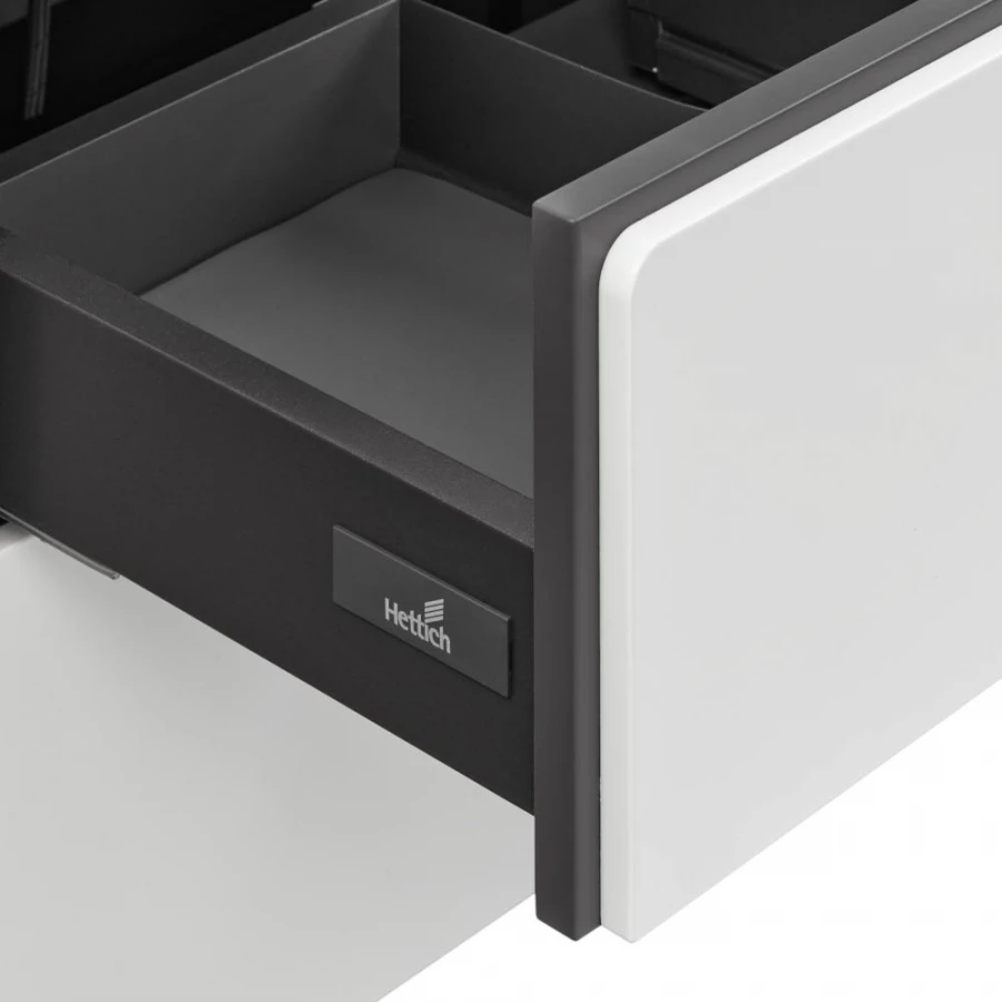 Тумба под раковину Roca Ronda 70 система push-to-open, белый глянец/антрацит ZRU9302964