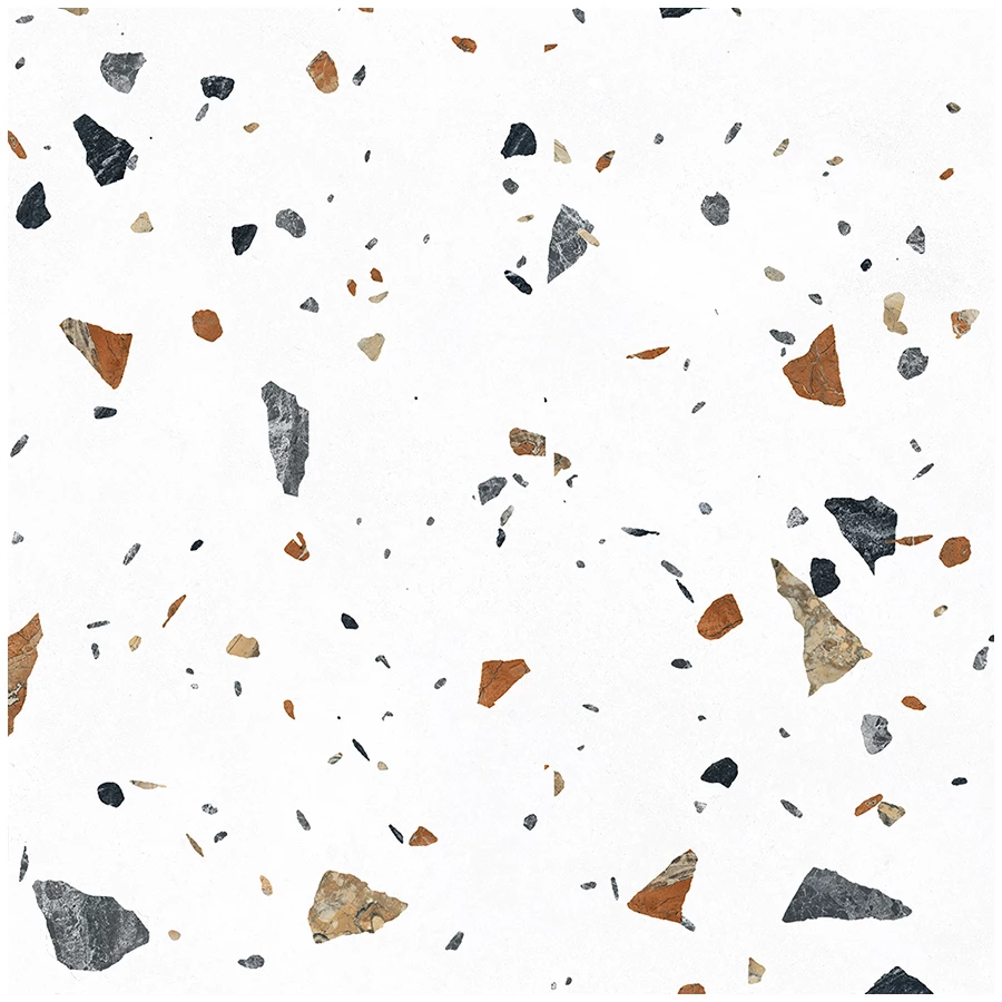 Керамогранит Laparet Terazzo Bianco карвинг матовый цветной 60х60 см