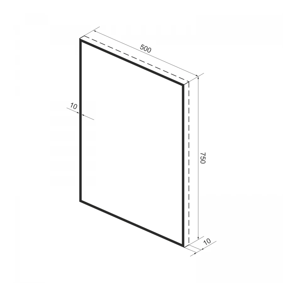 Зеркало Wellsee LED-подсветка нет форма прямоугольная 172200560-172200570 50х75 см