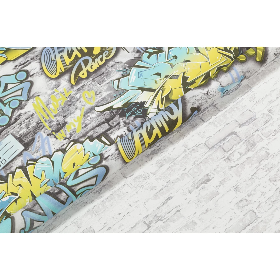 Обои флизелиновые Palitra Home HomeColor Daim зеленые HC71906-44 1.06х10.05 м