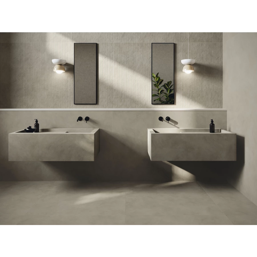 Плитка настенная Ape Ceramica Verse Bach Mud Rect матовая коричневая A044651 120x40 см