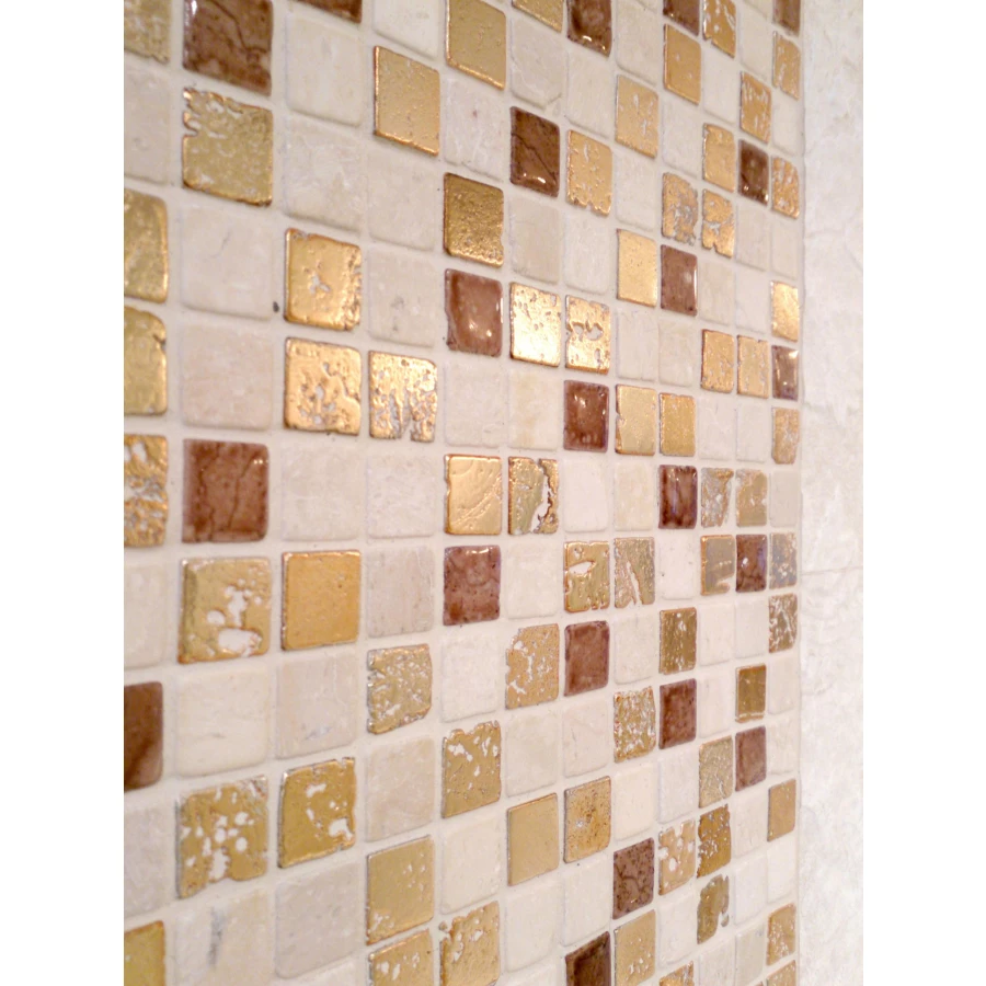 Мозаика из натурального камня Caramelle Mosaic Classica 12 бежево-коричневый 31х31 см