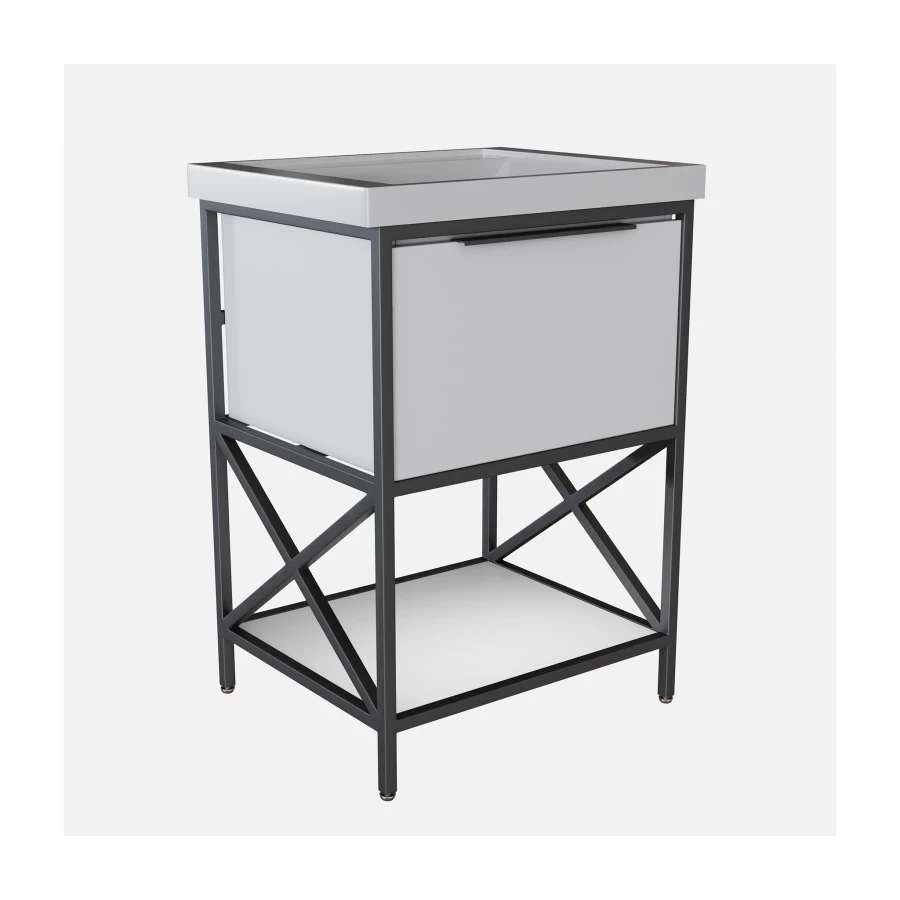 Тумба под раковину MixLine Фостер 60 Бруклин-60 белый 543945