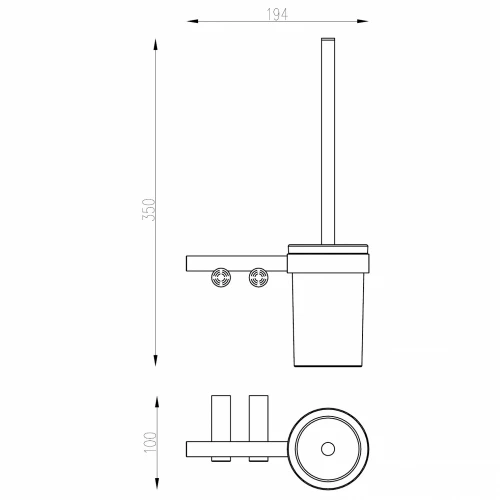 Щетка для туалета Abber Osten 316 брашированное светлое золото AA1832BG