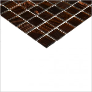 Мозаика Bonaparte Стеклянная мозаика Choko 20х20 полуглянцевая коричневая 32,7х32,7 см