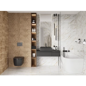 Плитка настенная Gracia Ceramica Ideal white белый 02 глянцевая рельеф 010100001534 60х25 см