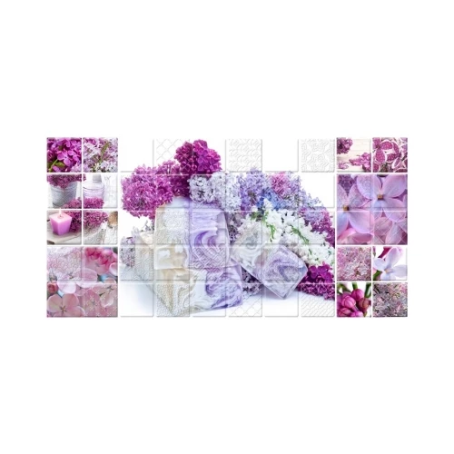 Декор Belleza Арома Сирень 04-01-1-10-04-51-693-1 лиловый 25х50 см