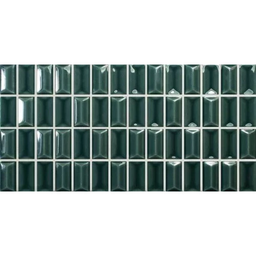 Плитка настенная WOW 3D Bars Diamond Emerald Gloss глянцевая зеленая 135543 25х12,5 см