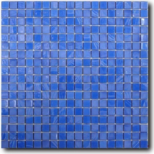 Стеклянная мозаика Art&Natura Classic Glass сетка 15х15 глянцевая синяя sophie3 29,5x29,5 см