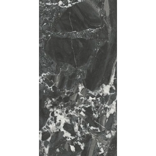 Плитка настенная Kerama Marazzi Риальто обрезная глянцевая чёрная 48007R 80x40 см