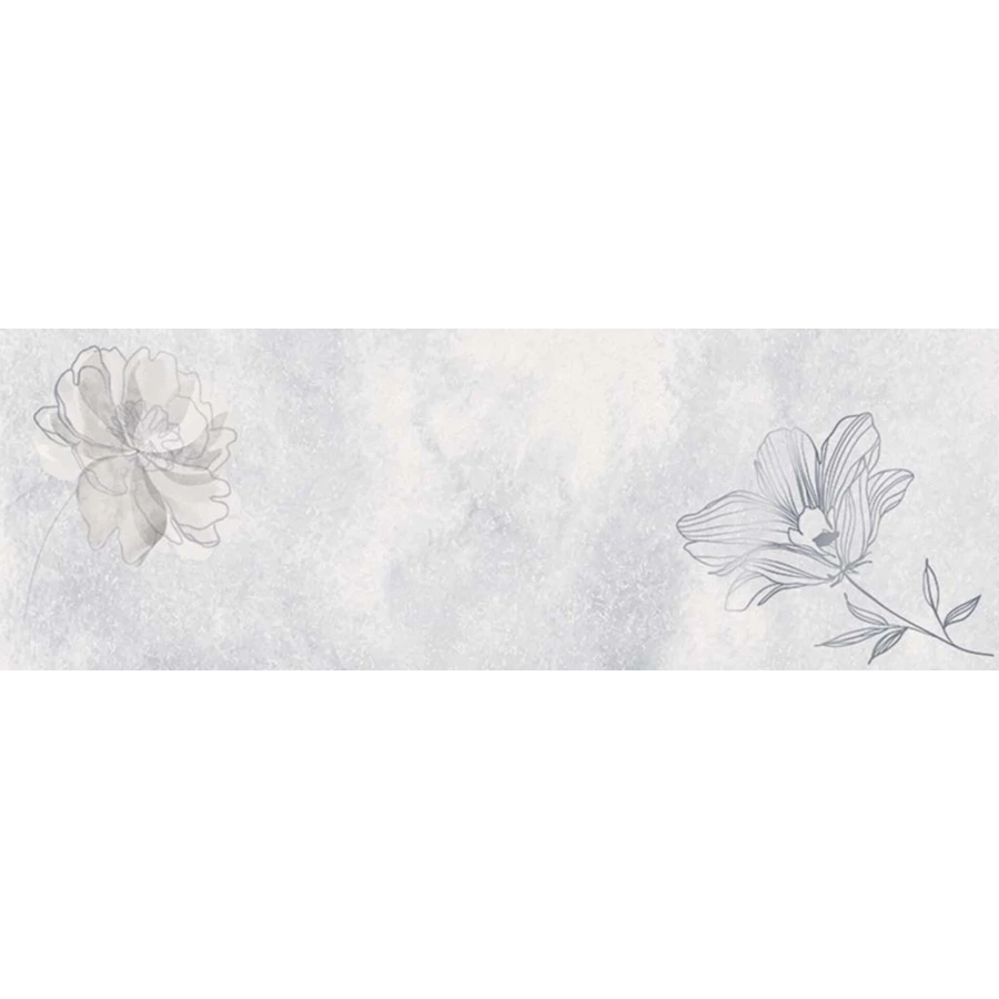 Плитка настенная El Molino Gabana Decor Perla матовая с блеском серая 90х30 см