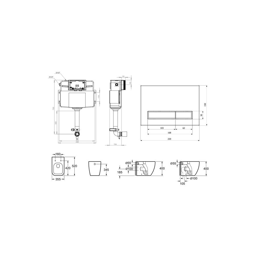 Комплект 4 в 1 Lavinia Boho Relfix One 77060217 (состоит из 33024060, 33290200, 38020010, 3805001W)