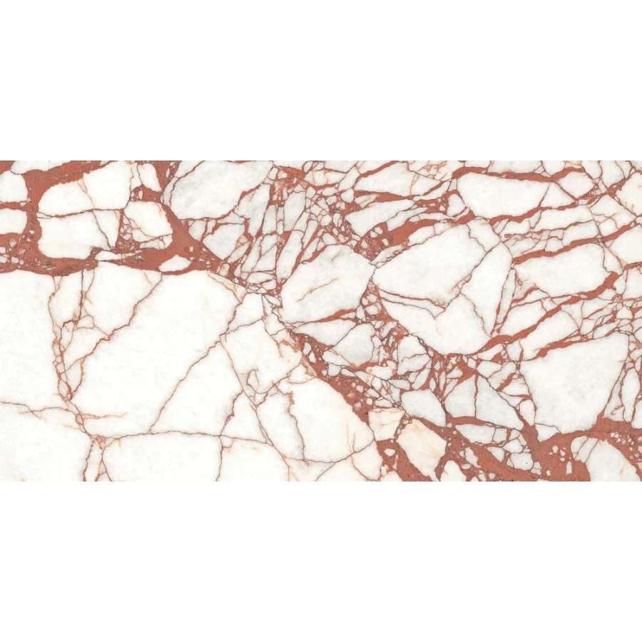 Керамогранит Flaviker Supreme Hedonism Calacatta Dante Lux глянцевый красный PF60017239 120х60 см